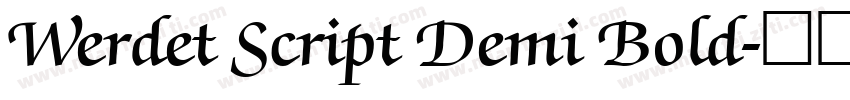 Werdet Script Demi Bold字体转换